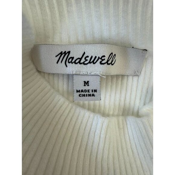 Madewell Signature Knit Mockneck Sweater Tank Cream Size M NM587 NWT - Picture 5 of 6